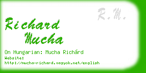 richard mucha business card